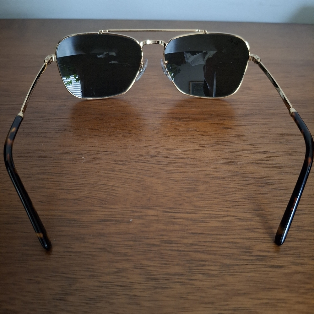 Ray-Ban New Caravan 3636 Gold Frames Green G-15 Lenses EUC - Picture 14 of 16